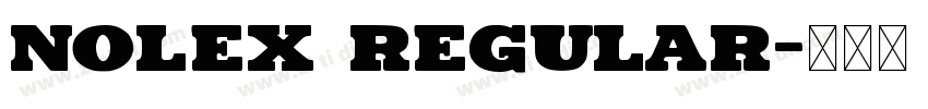 NOLEX Regular字体转换